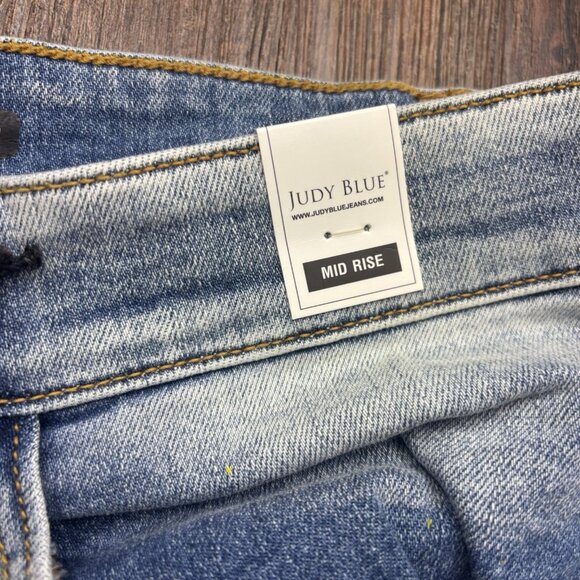 Judy Blue Boyfriend Fit Jeans Rainbow Paint Splash Destroyed Light Wash Size 22W - Picture 7 of 14